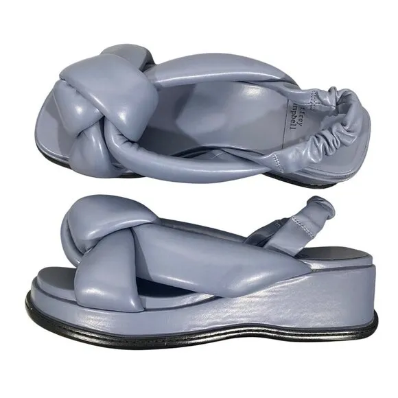 Jeffrey Campbell Sying-Hi Flatform platform sandals shoes retro Dusty Blue 9.5