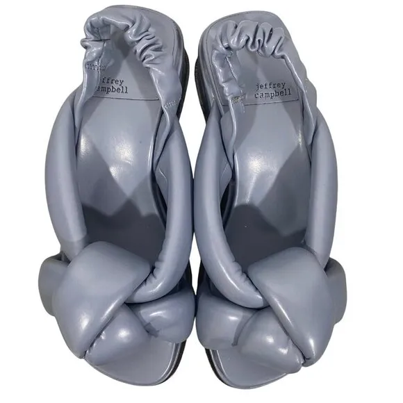 Jeffrey Campbell Sying-Hi Flatform platform sandals shoes retro Dusty Blue 9.5