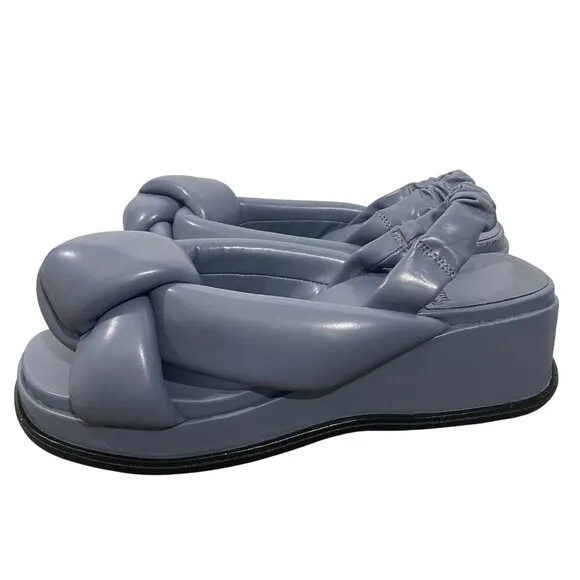 Jeffrey Campbell Sying-Hi Flatform platform sandals shoes retro Dusty Blue 9.5