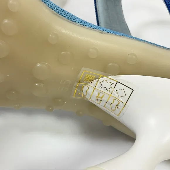 Jeffrey Campbell Touchdown Blue Combo Kitten Heel Sandals