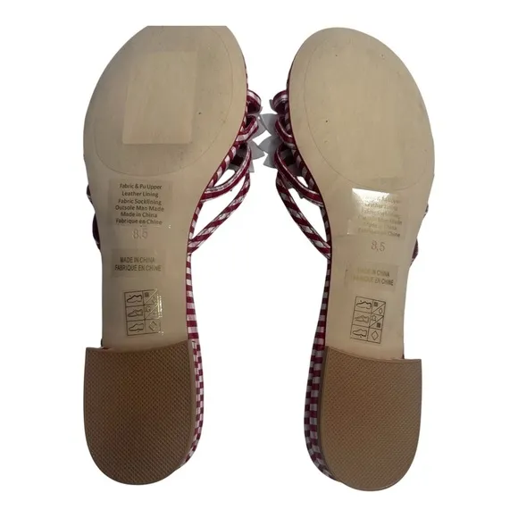 Jeffrey Campbell Women's Abeegail Gingham Slide Sandals  Sz: 8.5