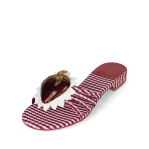 Jeffrey Campbell Women's Abeegail Gingham Slide Sandals  Sz: 8.5