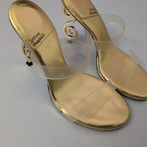 Jeffrey Campbell Women's Deity High Heel Slide Sandals 10