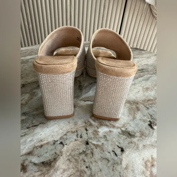 Jeffrey CampbellCaviar Embellished High Heel Slide Sandals size 5.5 mules