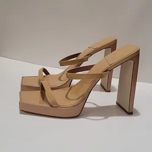 Jeffrey Campbell Hustler Patent Sandal NWOB