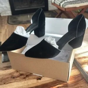 JENNI KAYNE Velvet D'Orsay High Heel Pumps Shoes Handmade in Italy Size 36