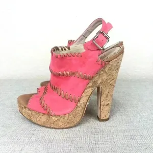 Jerome C. Rousseau Niro Suede High Heel Sandals