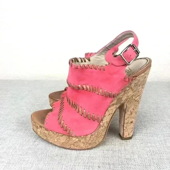 Jerome C. Rousseau Niro Suede High Heel Sandals