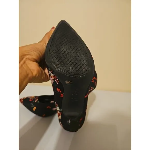 Jessica Simpson Black Floral‎ Pumps Shoes Size 8.5 M