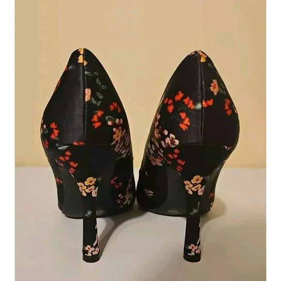 Jessica Simpson Black Floral‎ Pumps Shoes Size 8.5 M