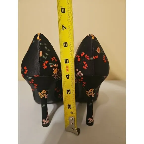 Jessica Simpson Black Floral‎ Pumps Shoes Size 8.5 M