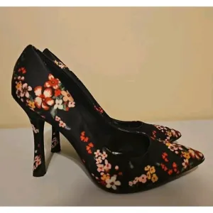 Jessica Simpson Black Floral‎ Pumps Shoes Size 8.5 M
