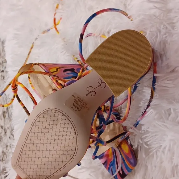 Jessica Simpson Ozias block heel sandals NWOB