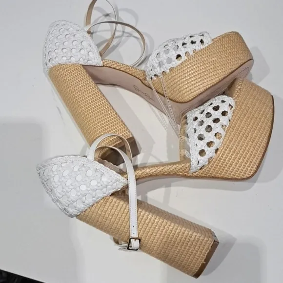 Jessica Simpson Aditi Woven Platform Ankle Strap Sandals