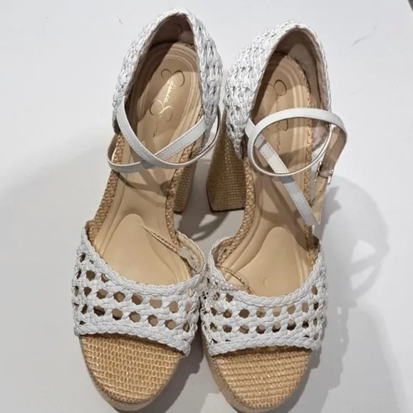 Jessica Simpson Aditi Woven Platform Ankle Strap Sandals