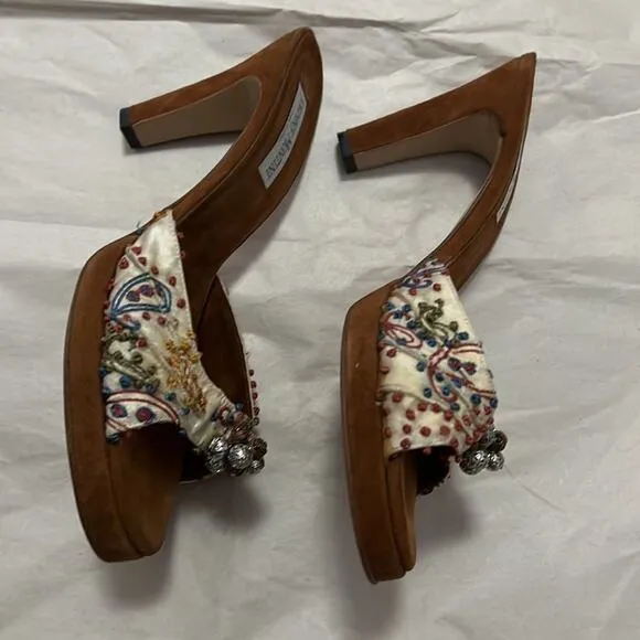 JHONNY MONTINI Y2K WOOD HEEL‎ SANDALS SIZE 11