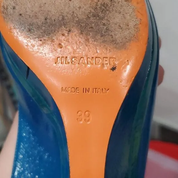 Jill Sander Wedge Shoes in Blue &amp; Teal Size 39 or 8