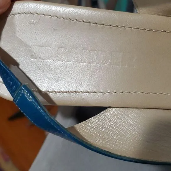 Jill Sander Wedge Shoes in Blue &amp; Teal Size 39 or 8