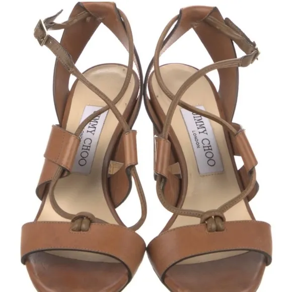 Jimmy Choi Margot Cross Cross Sandals in Low Heel