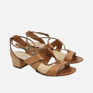 Jimmy Choi Margot Cross Cross Sandals in Low Heel