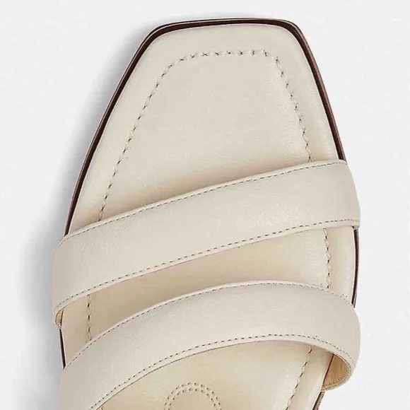 Jimmy Choo Athenia Leather Wedge Mules, 36/6 US Latte