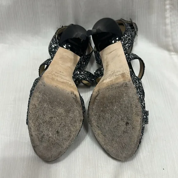 Jimmy Choo Black Glitter Women's Heels