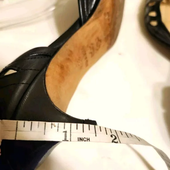 Jimmy Choo Black Italian Leather Kitten Heel d'Orsay Pumps Sz.6.5/36.5 Ret.$695