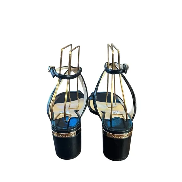 Jimmy Choo Jago 60mm Leather Block Heel Sandals  EU 36.5 US 6.5