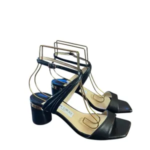 Jimmy Choo Jago 60mm Leather Block Heel Sandals  EU 36.5 US 6.5