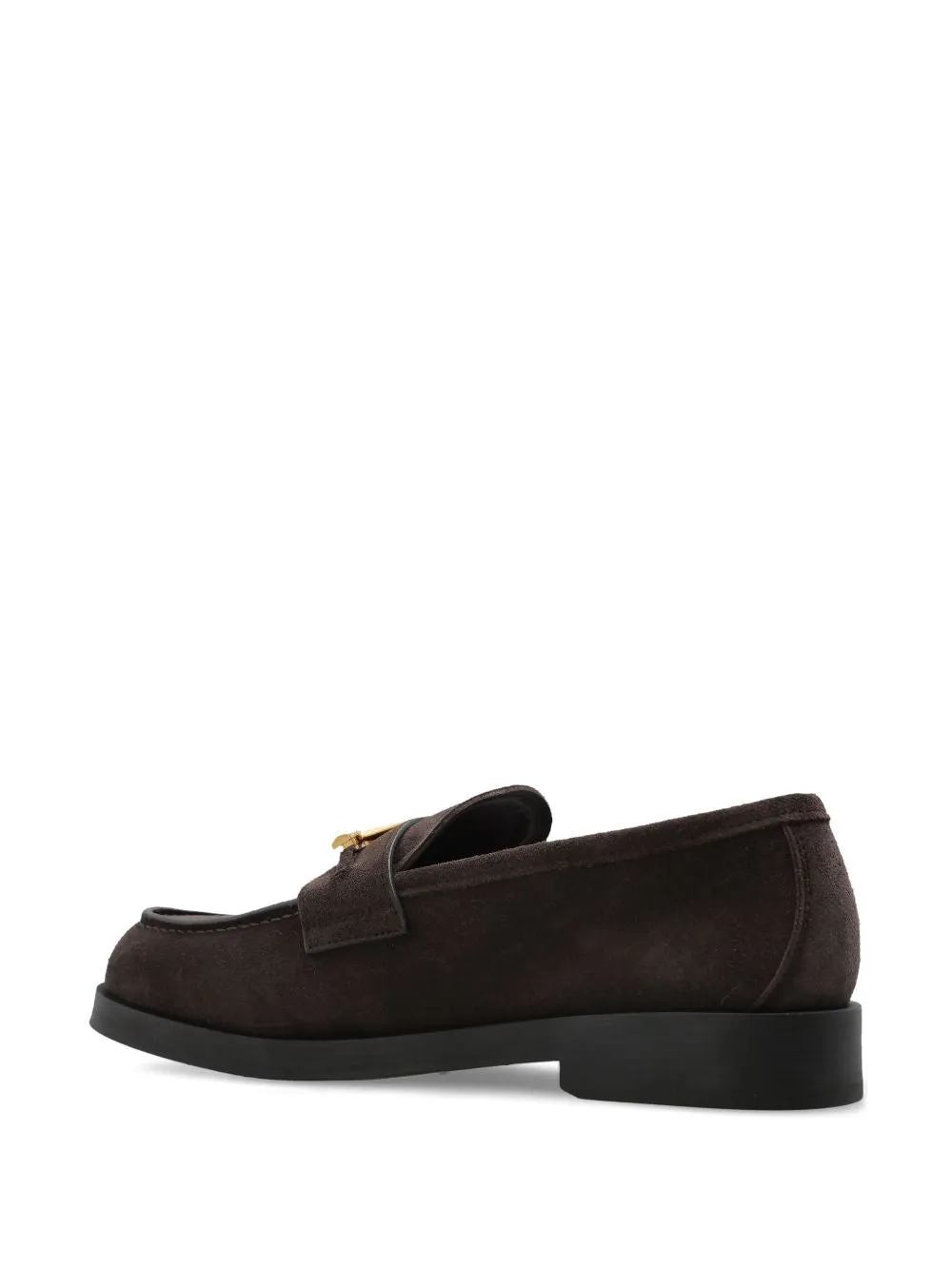 Jimmy Choo Maddie Diamond Coffee Brown Loafers