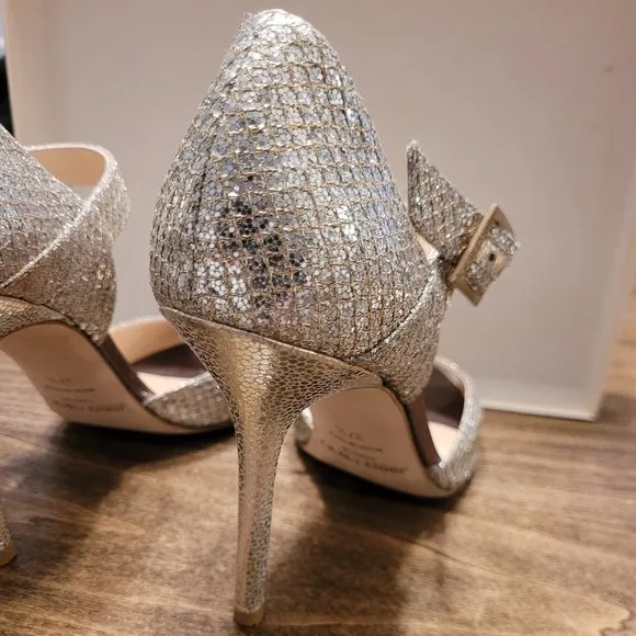 Jimmy Choo Metallic Glitter High Heel Shoes