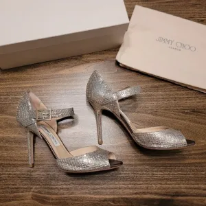 Jimmy Choo Metallic Glitter High Heel Shoes