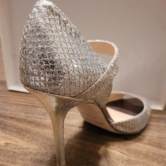Jimmy Choo Metallic Glitter High Heel Shoes