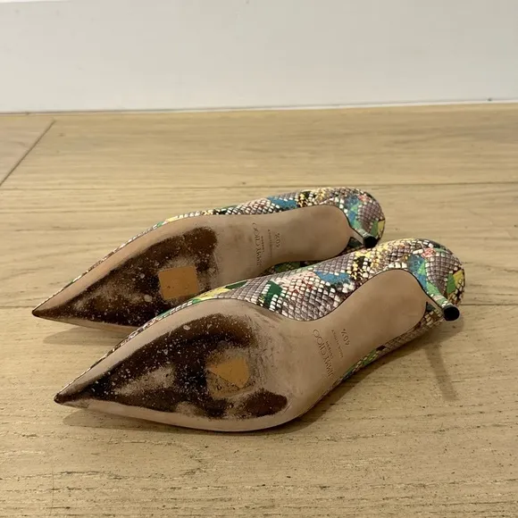 Jimmy Choo Multicolor Snakeskin Love 85 Pumps in Sunrise Mix