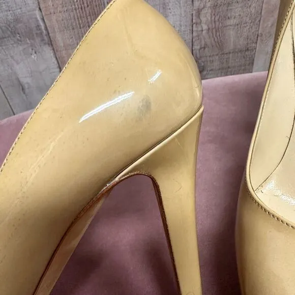 Jimmy Choo nude platform heels