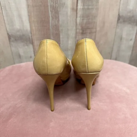Jimmy Choo nude platform heels