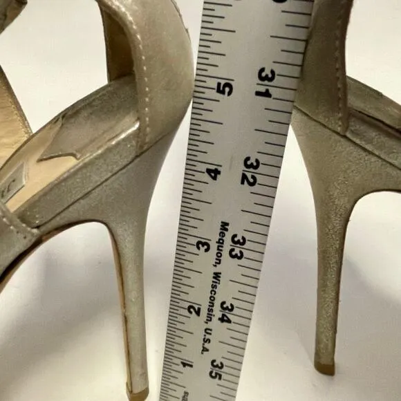 Jimmy Choo Silver Rhinestone Heels Size IT 38 / US 8