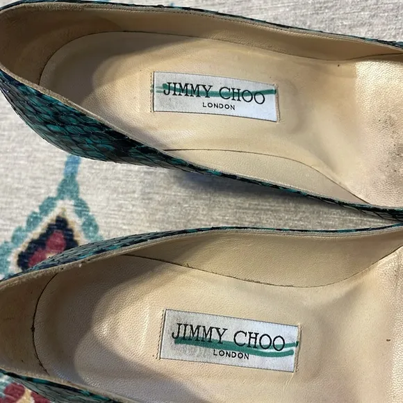 Jimmy Choo Snake print leather pumps