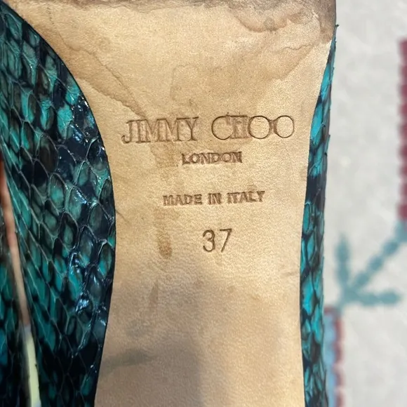 Jimmy Choo Snake print leather pumps