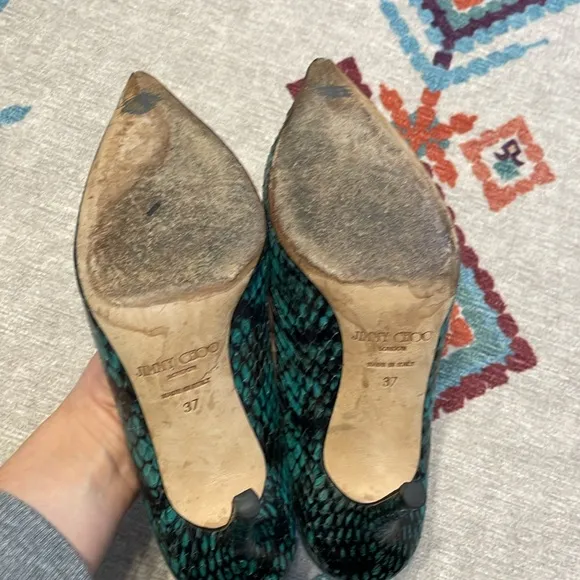 Jimmy Choo Snake print leather pumps
