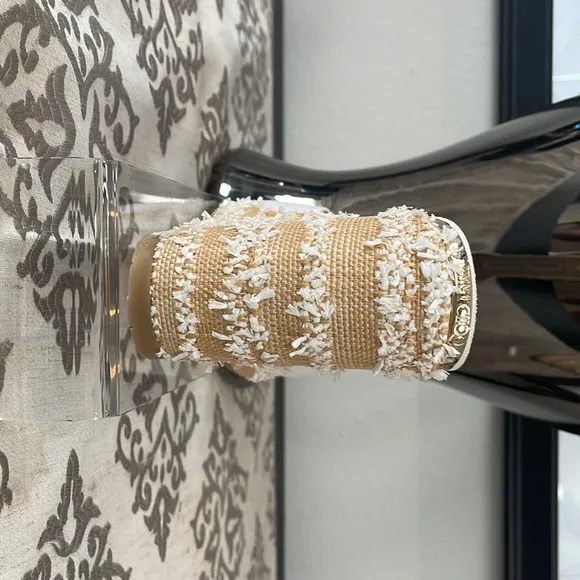 Jimmy Choo White Confetti Sandals
