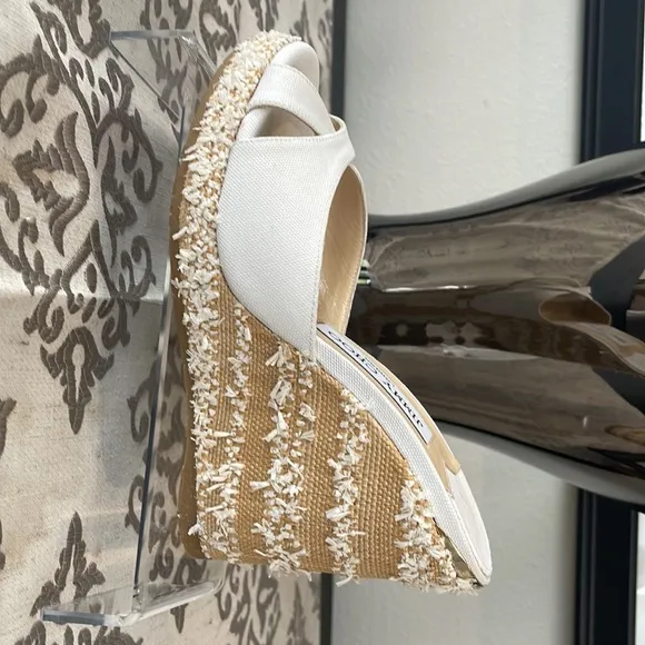 Jimmy Choo White Confetti Sandals