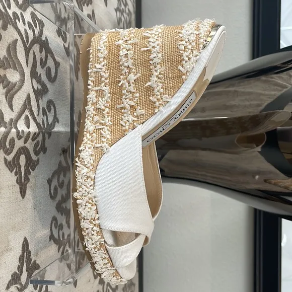 Jimmy Choo White Confetti Sandals