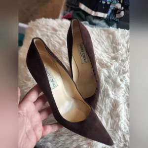 Jimmy Choo Women's Brown Suede Pumps