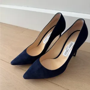 Jimmy Choo Women's Navy Heels. Suede. Size 38