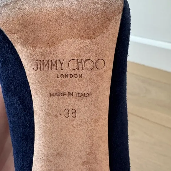 Jimmy Choo Women's Navy Heels. Suede. Size 38