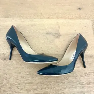 Jimmy Choo Women's Navy Patent Leather Heels