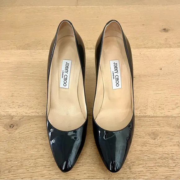 Jimmy Choo Women's Navy Patent Leather Heels