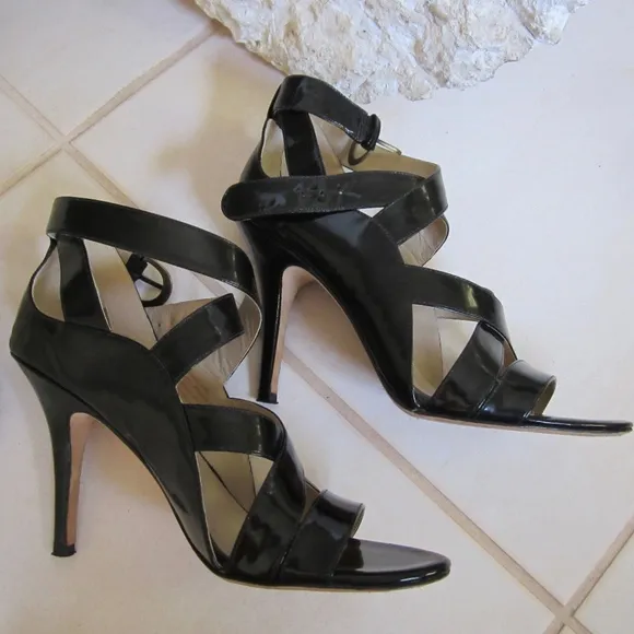 Joan &amp; David Black Heel Sandals