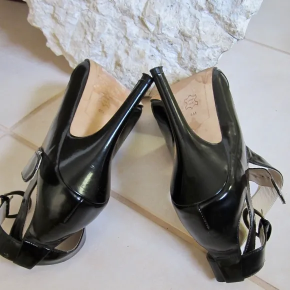 Joan &amp; David Black Heel Sandals
